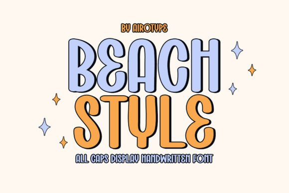 Beach Style Font: Bold Handwritten Display Type