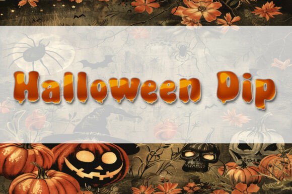 Halloween Dip Font: A Display Typeface for Editorial Design