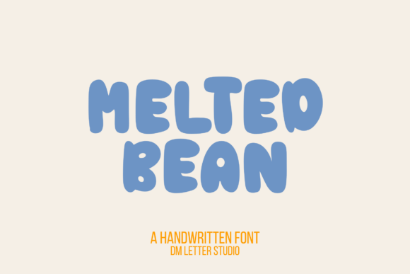 Melted Bean Font: Playful Display Type for Crafts