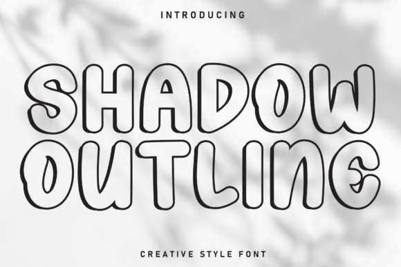 Shadow Outline Font: Clean Editorial Display Typography