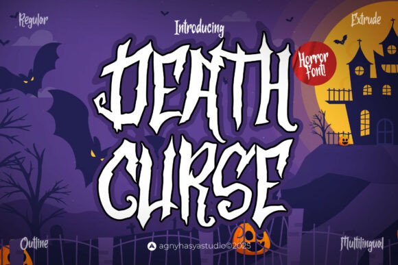 Testing Death Curse Font in a Dark Web Design