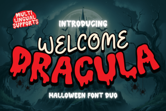 Welcome Dracula Font: Spooky Display Typography for Web Design