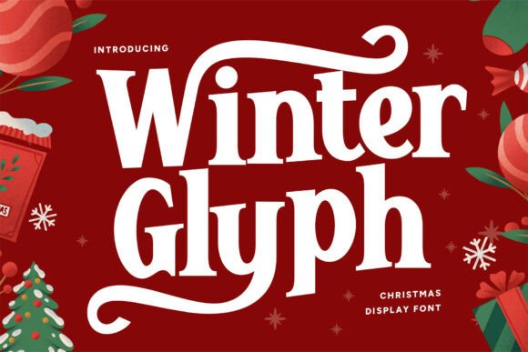 Winter Glyph Font: Festive Display Type for Crafters